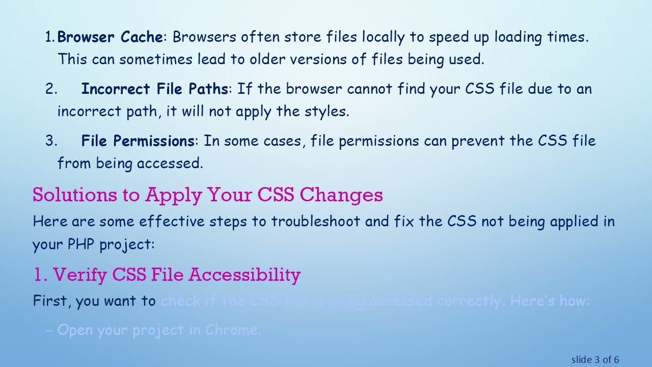 How to Fix CSS Changes Not Applying in Your PHP Project
