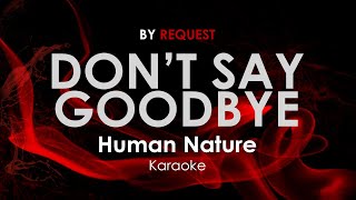Don&#39;t Say Goodbye - Human Nature karaoke