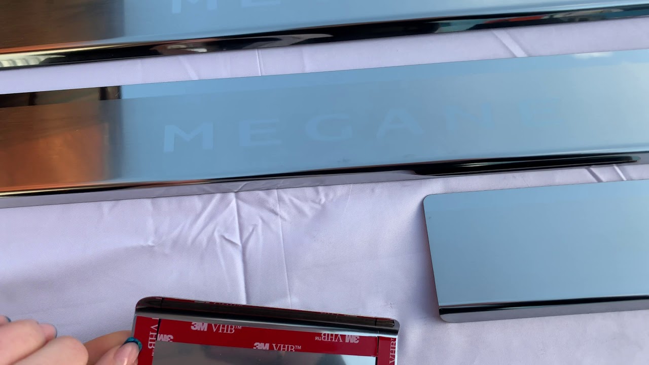 Renault Megane III 2009-2016 гг. Накладки на Пороги Nataniko (4 шт., Нержавейка) Video 1