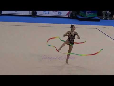 Anna CZARNIECKA (POL) ribbon - 2015 Stuttgart worlds Qualifs