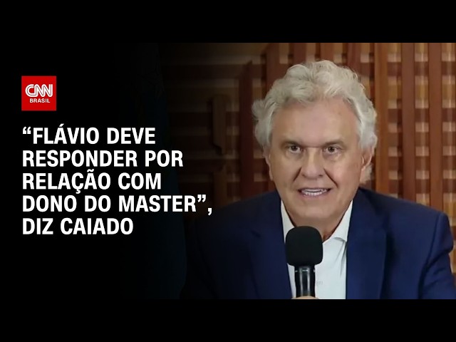 Caiado: Flávio deve responder sobre filme e relação com dono do Master | CNN PRIME TIME