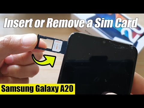 How to Insert or Remove a Sim Card on the Samsung Galaxy A20 (June 2021)