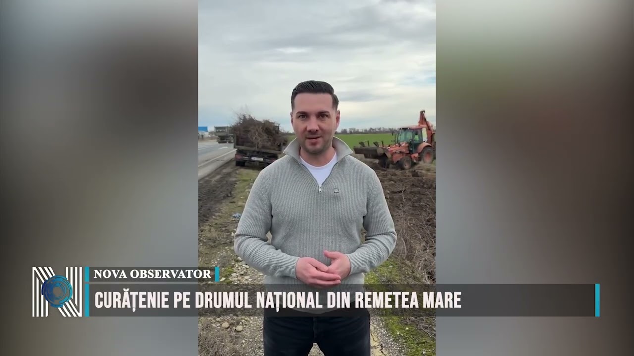 Curățenie pe Drumul Național din Remetea Mare