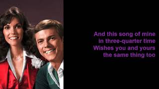 Christmas Waltz by Carpenters (Lyrics)