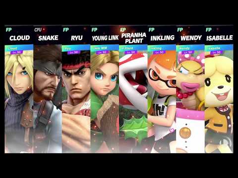 Super Smash Bros Ultimate Amiibo Fights Request #1506 8 Player Smackdown