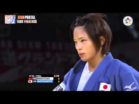 Judo Grand Slam Tokyo 2014 Final -57kg MONTEIRO Telma (POR) vs. MATSUMOTO Kaori (JPN)