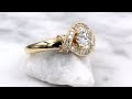 video - Vintage Ribbon Halo Engagement Ring