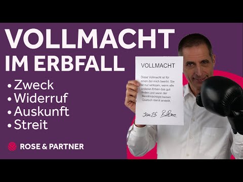 Dispute over power of attorney in inheritance cases | Inheritance law firm ROSE & PARTNER