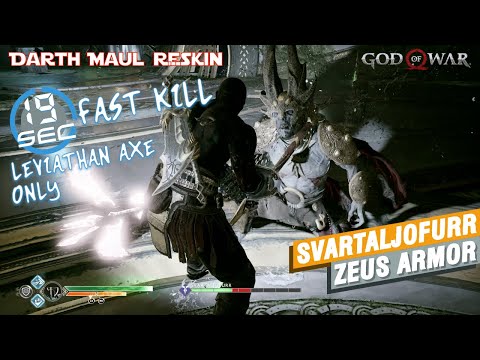 Svartaljofurr Fast Kill - God of War Zeus Armor - Leviathan Axe Only | GMGOW (No Damage)