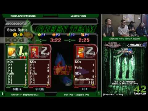 Construct 50 - DFU + Elephante vs Zelgadis + Inui - Melee Doubles Losers Finals