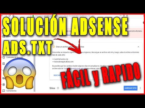 PONER FACILMENTE EL ARCHIVO ADS.TXT ✅ ( ADSENSE 2019 🤑)