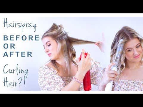 Hairspray BEFORE or AFTER Curling Hair?!