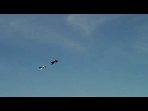 F4U Corsair and P51 Mustang 1945 Flyby