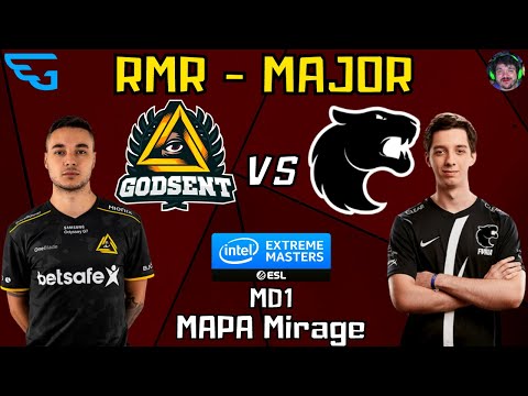 Furia vs GODSent (Mapa Mirage - MD1) É RMR É MAJOR - Transmissão Gaules