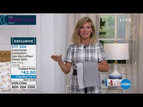 Concierge Collection 2pack Microfiber Print Sheet Set