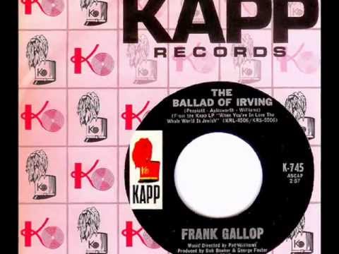 Frank Gallop - THE BALLAD OF IRVING  (1966)