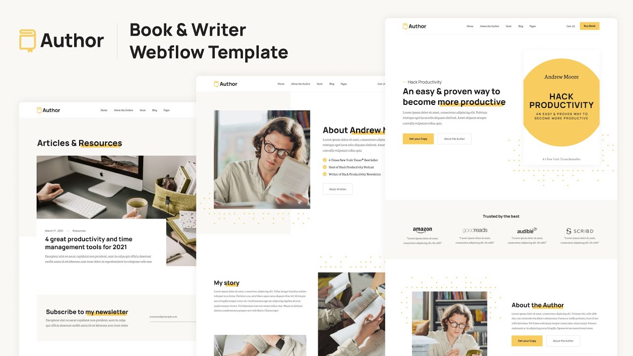 Author - Book Webflow Template | BRIX Templates