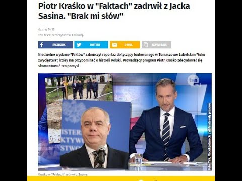 Piotr Kraśko w "Faktach" zadrwił z Jacka Sasina. "Brak mi słów"
