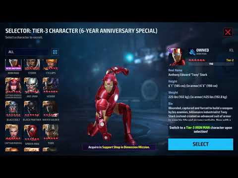 Marvel Future Fight Tier 3 Selector