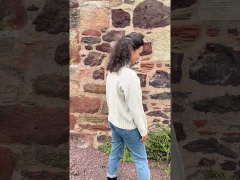 Marcia Jumper shown in Gaulmogit coloured Scottish Wool