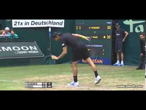 Federer vs Haas Semifinal Halle 2013 2nd set