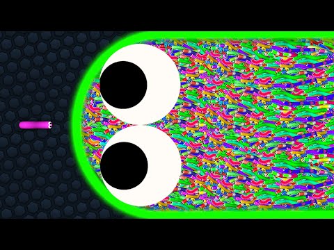 Slither.io Giant Pro Snake vs Tiny Troll Snakes - Epic Slitherio Gameplay