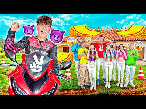 ¡MI HERMANO SE CUELA CON LA MOTO EN LA MANSION!😳**lo destruye todo!