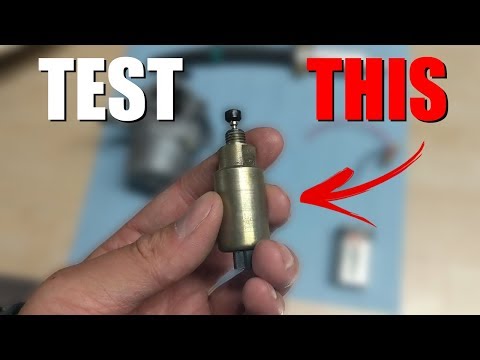 Part of a video titled How to Test a Fuel Shut-off Solenoid - YouTube