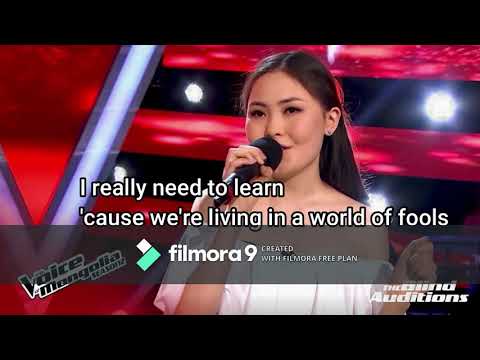 Binderya.B - "How deep is your love" LYRICS | Blind Audition | The Voice of Mongolia S2