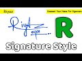 ✔️ Riyaz Name Signature Style Request Done