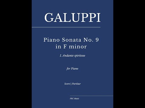 Víkingur Ólafsson – Galuppi: Piano Sonata No. 9 in F Minor: I. Andante spiritoso - Sheet Music