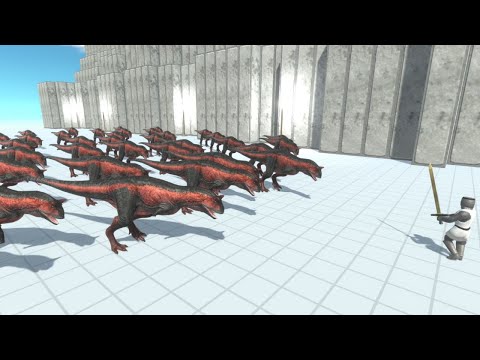 50 CARNOTAURUS vs ALL TEAMS Animal Revolt Battle Simulator
