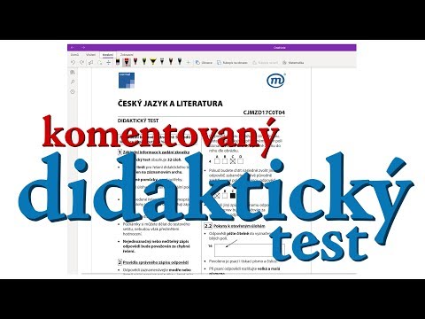 komentovaný didaktický test