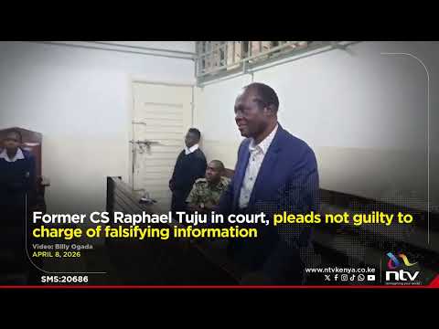 Former CS Raphael Tuju in court, pleads not guilty to charge of falsifying information