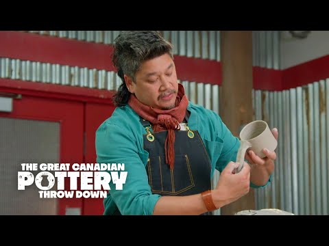 Turning a cup into a mug by pulling a handle