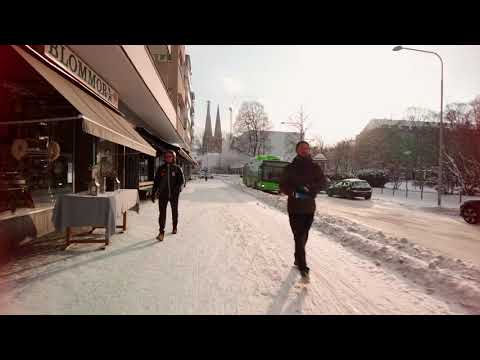 a walk through wintery Uppsala in 4K