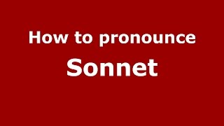 How to pronounce Sonnet