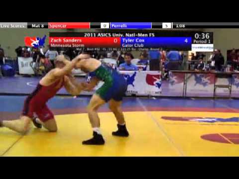 University Freestyle 55kg - Tyler Cox vs. Zach Sanders