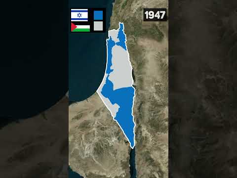 Evolution of Israel/Palestine Borders on Map