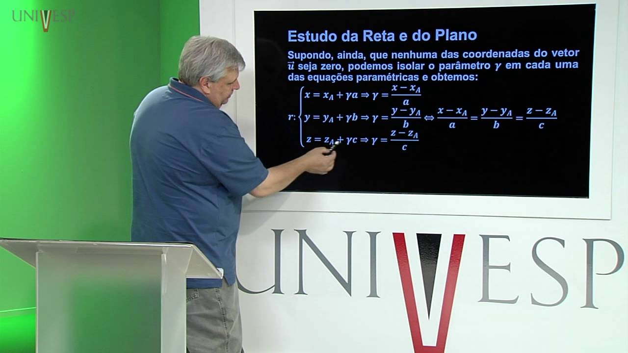 Geometria Analítica - Aula 18 - Estudo da reta e do plano (Parte 1)
