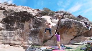 Video thumbnail de Èjection directe, 7b  Alcañiz