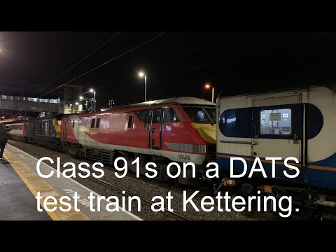 Class 91s on the Midland Mainline - Overhead line testing at Kettering - 20/10/2020