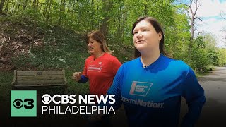 Mother and daughter prepare for the Broad Street Run in honor of late father