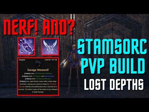 What Nerf oO?! Stamina Sorcerer PVP Build - ESO Lost Depths