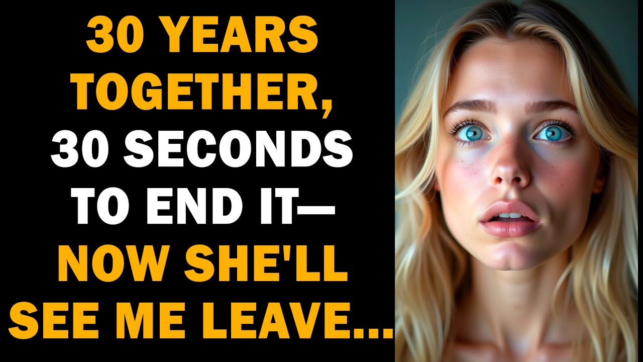 30 Years of Marriage, 30 Seconds to Walk Away—She Never Saw It Coming.