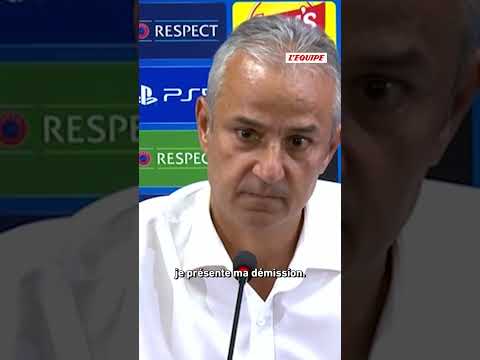 😳 Ismail Kartal, l'entraineur de Fenerbahçe démissionne après le match nul contre la Roma #shorts