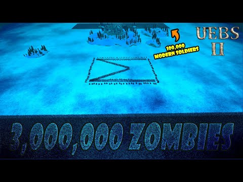 Modern Soldiers Helps U.S Soldiers - M Formation Vs 3,000,000 Zombies | Uebs 2