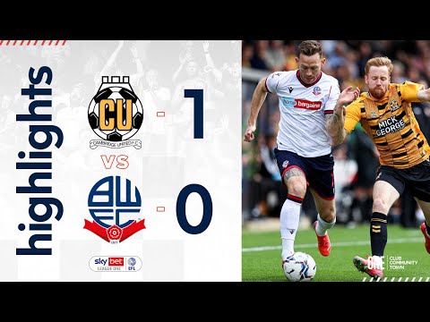 Cambridge United 1-0 Bolton Wanderers League One 2021/22
