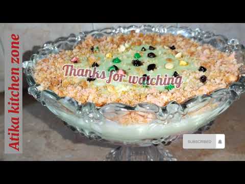 Cake Custard Recipe by Atika kitchen zone