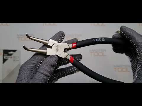 Съемник стопорных колец YATO 200 мм, загнутые, сжим для ремонта Съемник стопорных колец YATO 200 мм, загнутые, сжим для ремонта